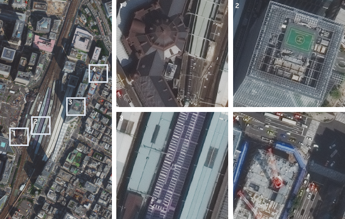 
30cm resolution ortho imagery（Around Tokyo Station　Tokyo, Japan)