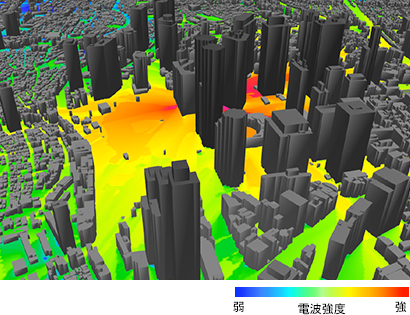 Signal propagation simulation on AW3D data